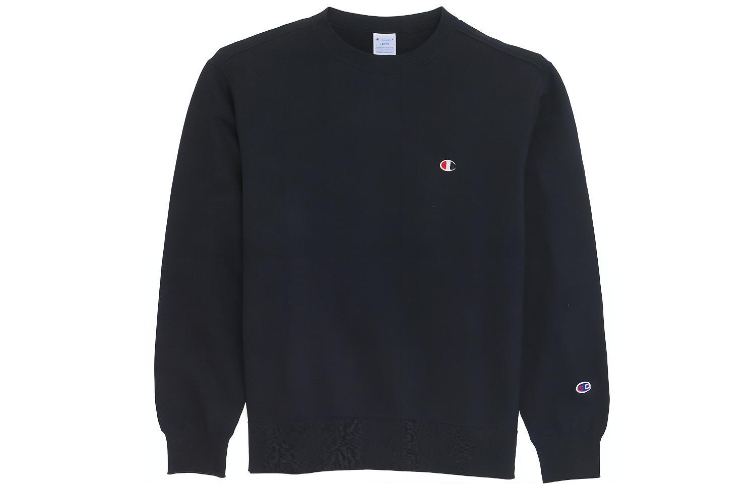 Champion Small Logo Embroidered Crewneck Sweatshirt Navy Unisex (Japan Edition) C3-C019NAVY