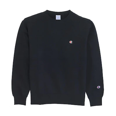 Champion Small Logo Embroidered Crewneck Sweatshirt Navy Unisex (Japan Edition) C3-C019NAVY