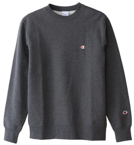 champion-small-logo-fleece-sweatshirt-japan-edition-unisex-couple-style-grey-c3-q006-m303