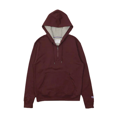 Champion Small Logo Print Pullover Fleece Sweatshirt Unisex Burgundy S0892-Y08009-029