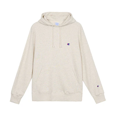 Champion Small Logo Pullover Sweatshirt Japan Fit Unisex Oatmeal White C3-C118-810