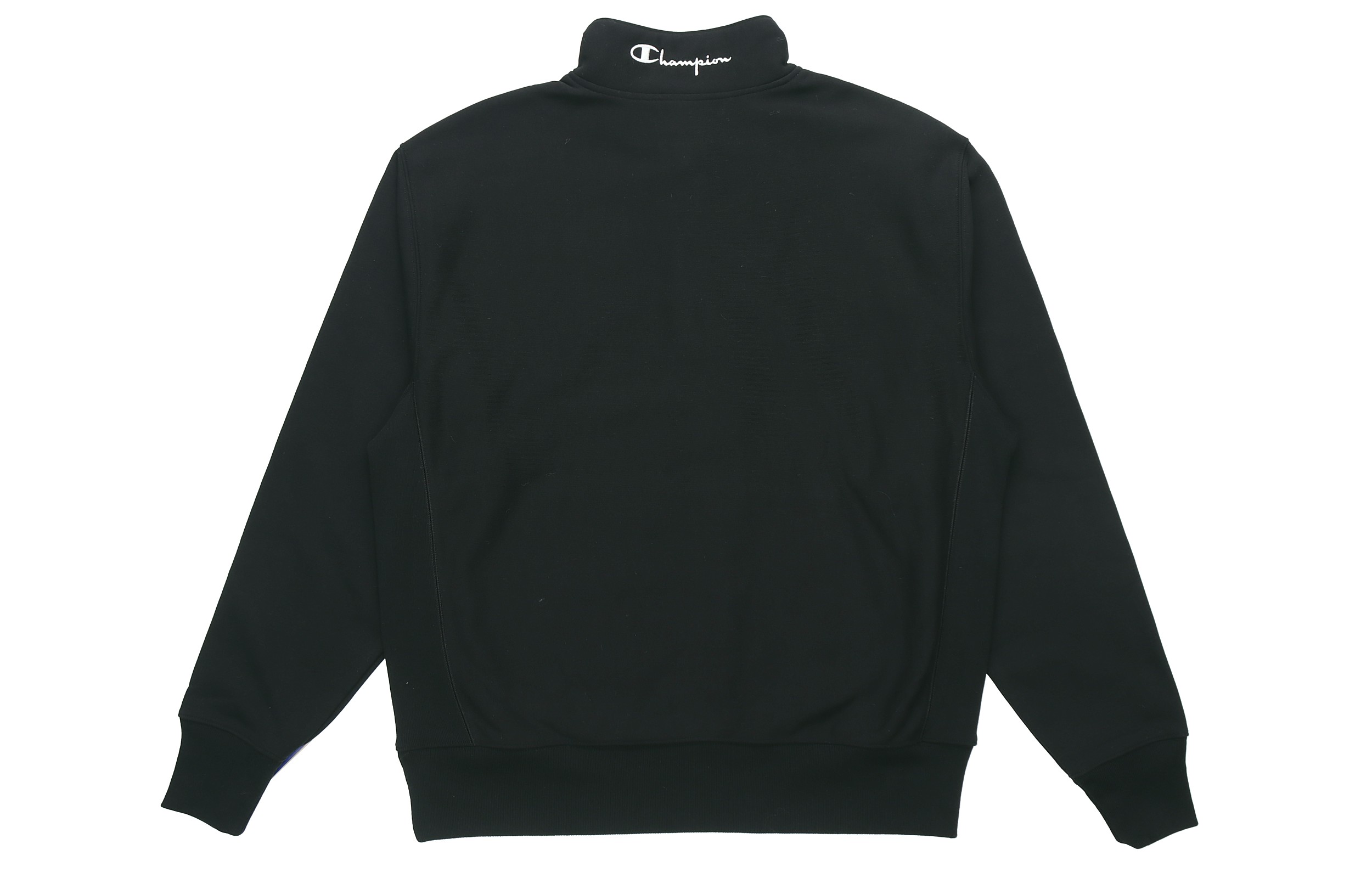Lookbook Champion Small Logo Snap Button Mid-High Collar Fleece Sweatshirt Unisex Black UM-SSW12-M201