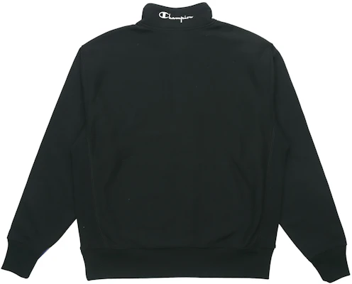 Champion Small Logo Snap Button Mid-High Collar Fleece Sweatshirt Unisex Black UM-SSW12-M201 Lookbook Champion Small Logo Snap Button Mid-High Collar Fleece Sweatshirt Unisex Black UM-SSW12-M201