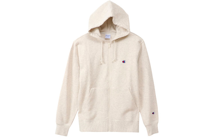 Champion Small Logo Zip-Up Hoodie Japanese Edition Unisex - Off-White C3-Q103-M104