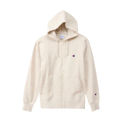 Champion Small Logo Zip-Up Hoodie Japanese Edition Unisex - Off-White C3-Q103-M104