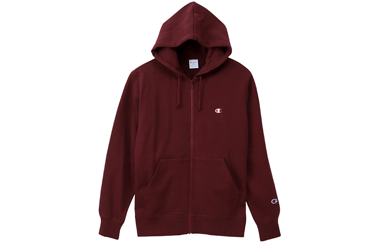Champion Small Logo Zip Hoodie Japanese Edition Unisex Burgundy C3-Q103-970