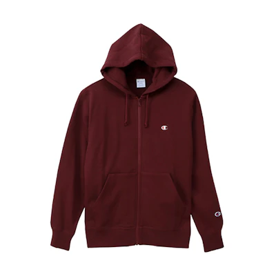 Champion Small Logo Zip Hoodie Japanese Edition Unisex Burgundy C3-Q103-970