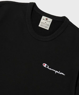 Champion 小型草寫 Logo 圓領大學T 黑色 CKTS5ES44BK Shop Champion 小型草寫 Logo 圓領大學T 黑色 CKTS5ES44BK