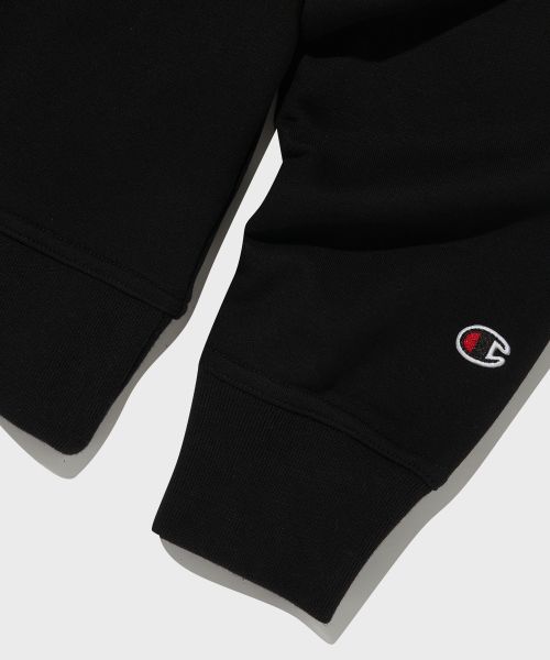 Details for Champion 小型草寫 Logo 圓領大學T 黑色 CKTS5ES44BK