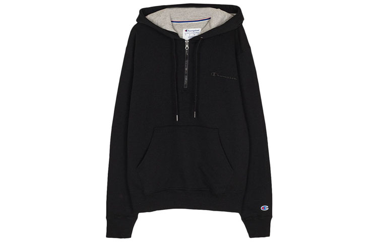 Champion Small Script Logo Embroidered Pullover Hoodie Black (Unisex, US Edition) S0892-Y08009-003