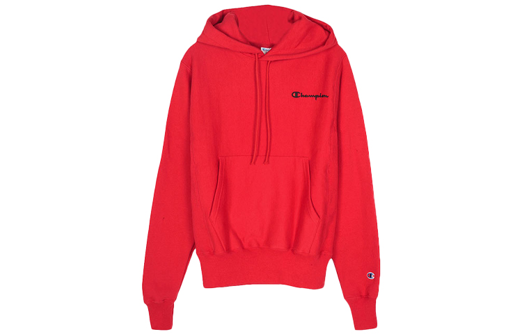 Champion Small Script Logo Hoodie Red (Unisex, US Edition) GF68-Y06819-2W2