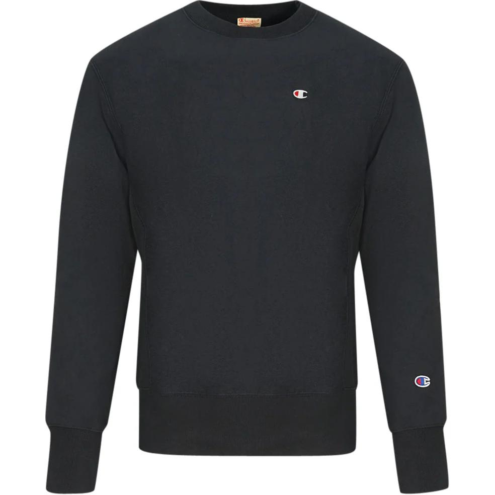 Champion Solid Color Logo Crewneck Sweatshirt Unisex Navy Blue 214676-BS501