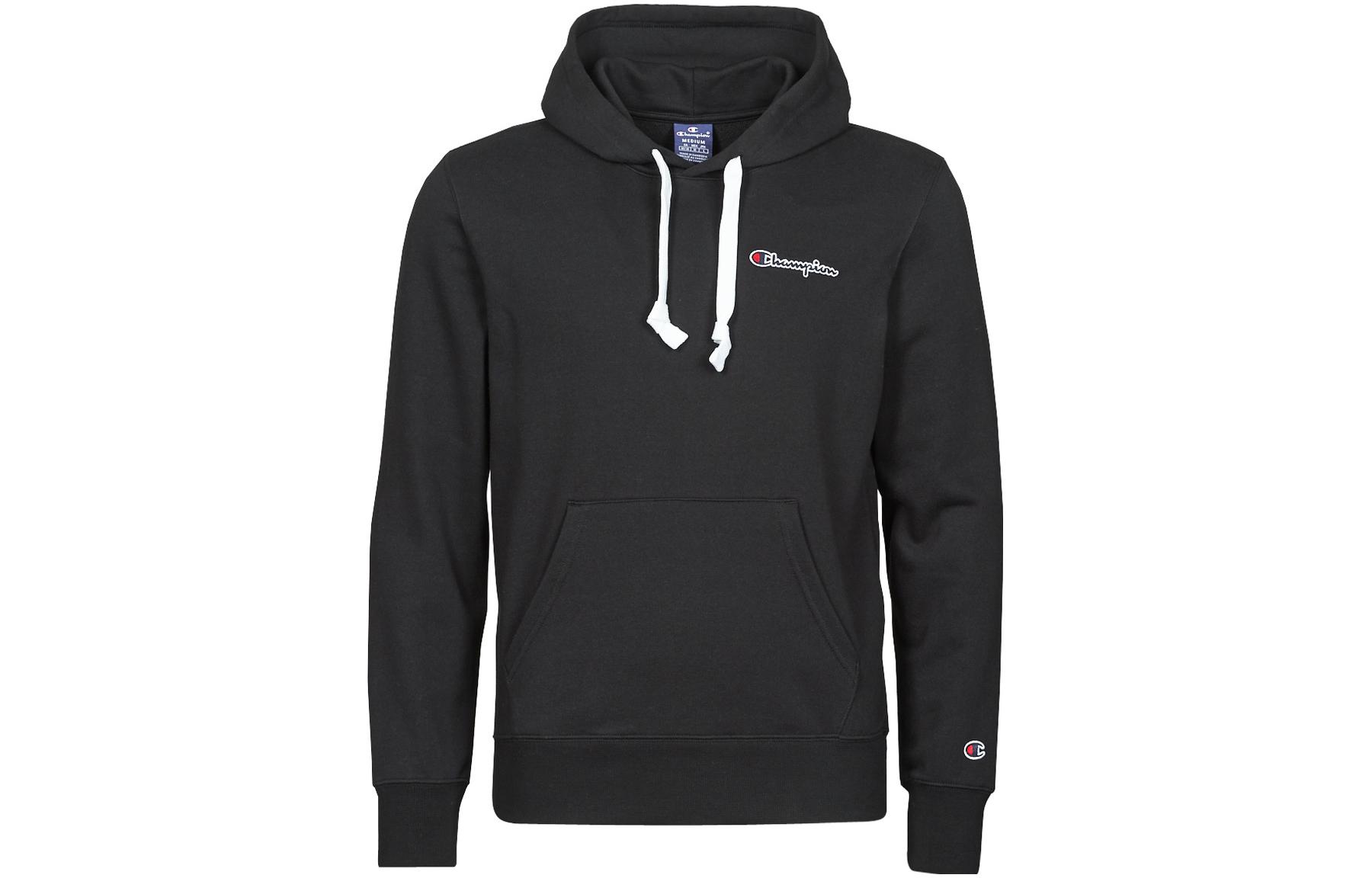 Champion Solid Color Logo Hoodie - Black 215930