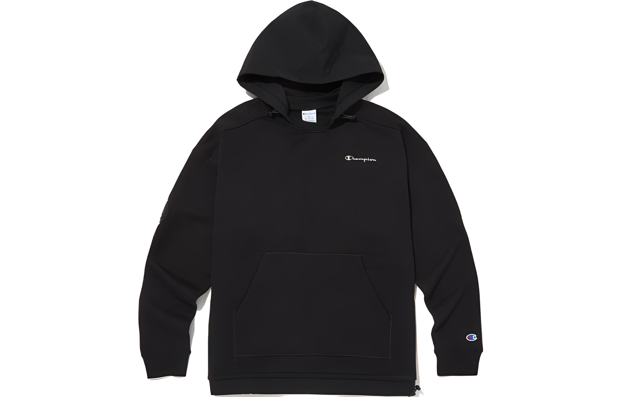 Champion Solid Color Loose Fit Fleece Hoodie Black CKTS3F809BK