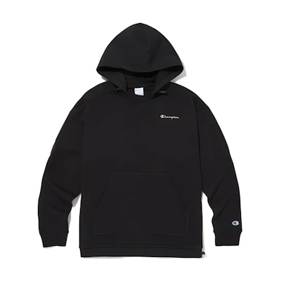 Champion Solid Color Loose Fit Fleece Hoodie Black CKTS3F809BK