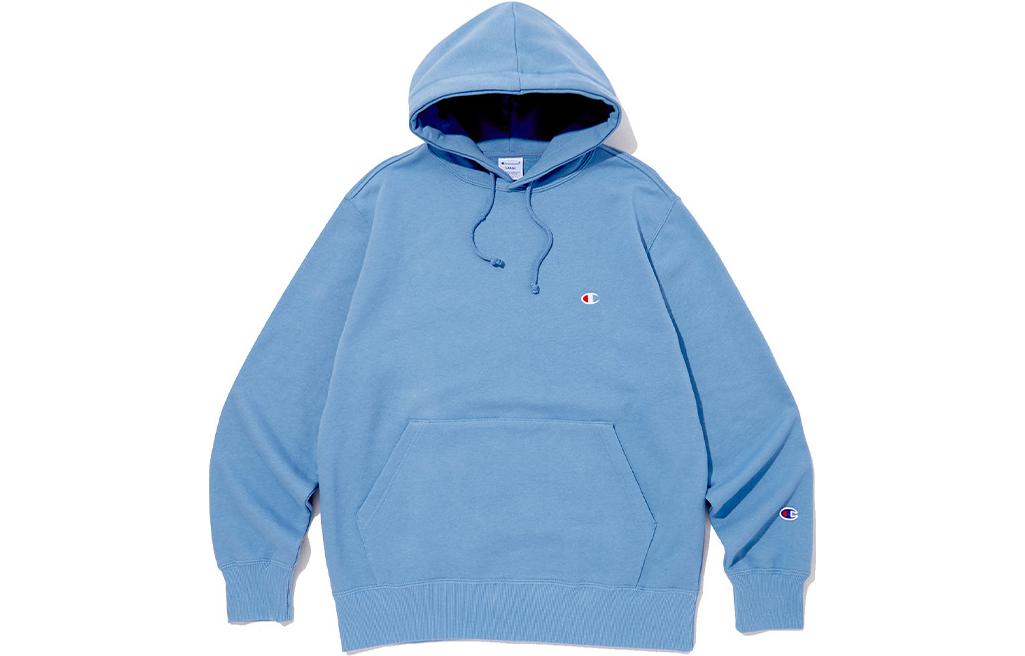 Champion Solid Color Pullover Hoodie Light Blue CKTS3F501B4