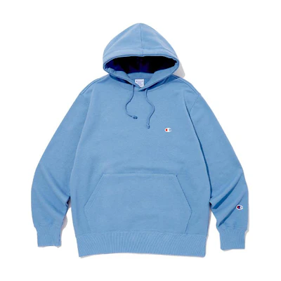 Champion Solid Color Pullover Hoodie Light Blue CKTS3F501B4