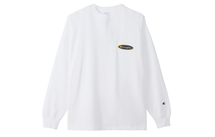 Champion Solid Logo Print Crewneck Long Sleeve Sweatshirt Unisex C3-W413