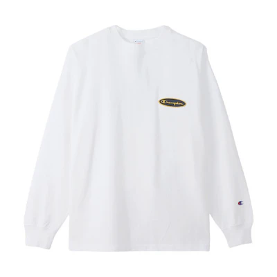 Champion Solid Logo Print Crewneck Long Sleeve Sweatshirt Unisex C3-W413