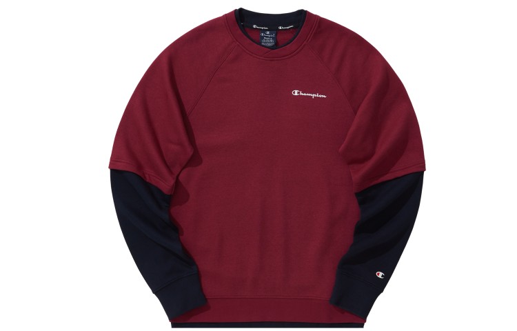 Champion Spliced Crewneck Sweatshirt Fleece Unisex EM-USW23