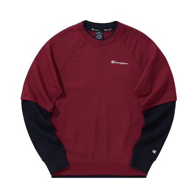 Champion Spliced Crewneck Sweatshirt Fleece Unisex EM-USW23
