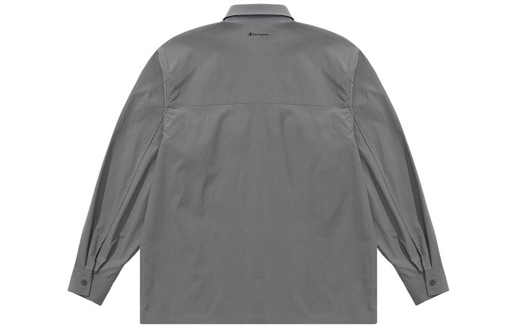 Lookbook Champion SS22 黑色版寬鬆休閒純色長袖襯衫 男女款 日本版式。 C3-V416