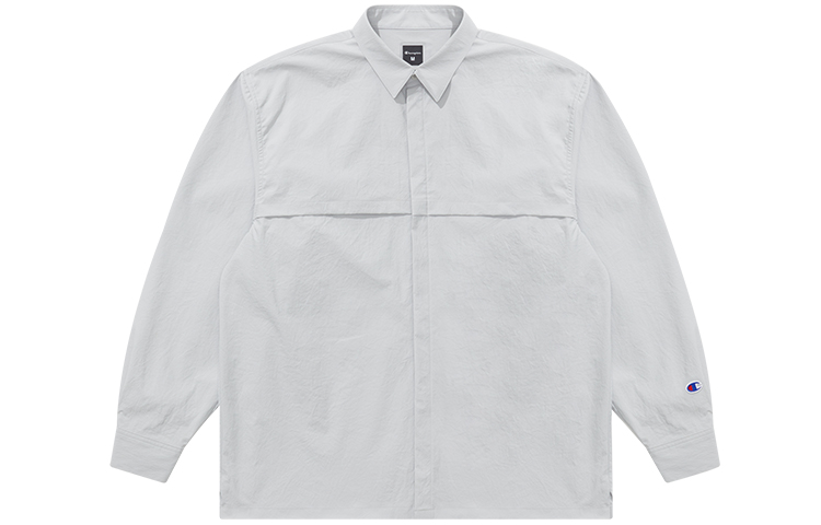 Shop Champion SS22 黑色版寬鬆休閒純色長袖襯衫 男女款 日本版式。 C3-V416