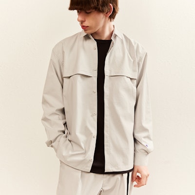 Champion SS22 黑色版寬鬆休閒純色長袖襯衫 男女款 日本版式。 C3-V416 Cheap Champion SS22 黑色版寬鬆休閒純色長袖襯衫 男女款 日本版式。 C3-V416