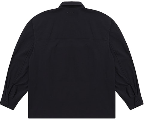 Champion SS22 黑色版寬鬆休閒純色長袖襯衫 男女款 日本版式。 C3-V416 2