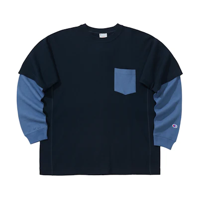 Champion SS22 Reverse Weave Colorblock Pocket Sweatshirt Unisex Japan Edition C3-V023