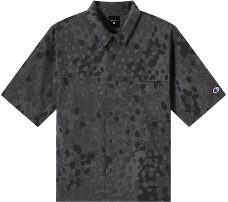 Champion SS23 Edisi Hitam Kemeja Lengan Pendek Polka Dot Unisex Hitam Jepang C3-X302 Order Champion SS23 Edisi Hitam Kemeja Lengan Pendek Polka Dot Unisex Hitam Jepang C3-X302