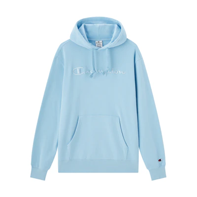 Champion SS23 Solid Color Embroidered Script Logo Hoodie Unisex European Fit EM-XSW02