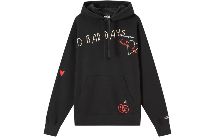 Champion SS23 Valentine's Hoodie Embroidered Logo Cartoon Graffiti Unisex Loose Fit EM-XSW01