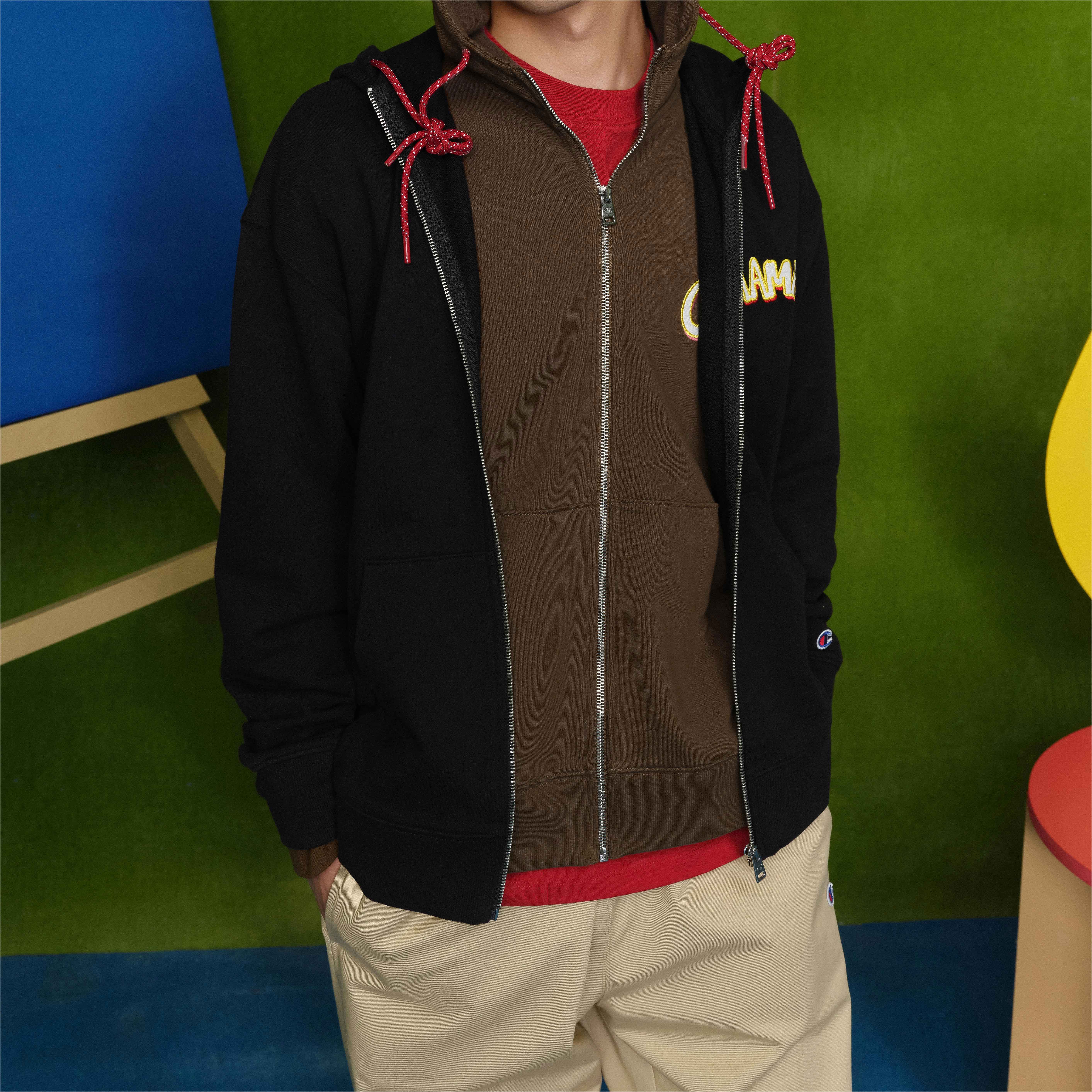 Shop Champion SS24 Cartoon Logo Zip-Up Hoodie - Dragon Series Unisex US Edition U4ASWUU85