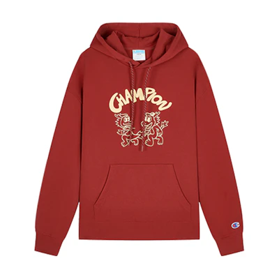 Champion SS24 Dragon Series Script Logo Pullover Hoodie Unisex US Version U4ASWUU45
