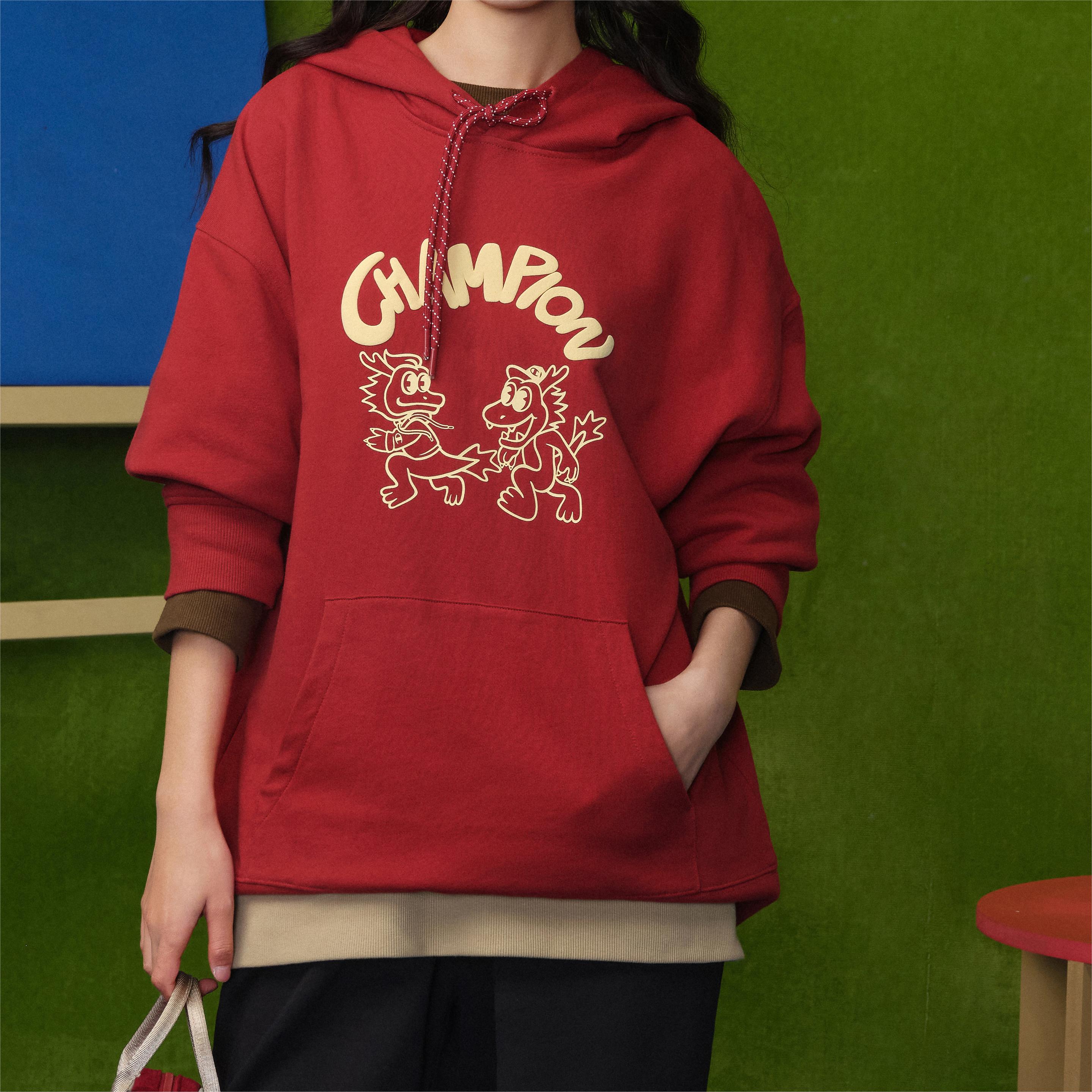 Purchase Champion SS24 Dragon Series Script Logo Pullover Hoodie Unisex US Version U4ASWUU45