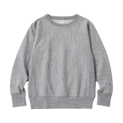 Champion SS24 Logo Crewneck Long-Sleeve Sweatshirt Unisex Oxford Gray C8-Z001-070