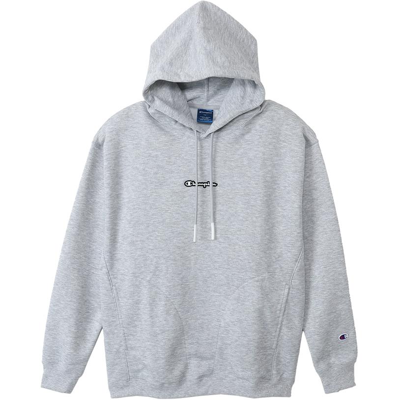 Champion SS24 Logo Loose Fit Hoodie Unisex Oxford Grey C3-ZS101-070