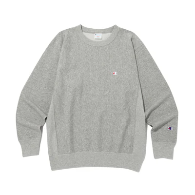 Champion SS24 Reverse Weave Logo Loose Crewneck Sweatshirt Unisex Gray CKTS4E306G2
