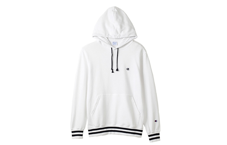 Champion Striped Fleece Hoodie Japanese Edition Unisex C3-L121