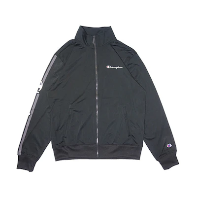 Champion Striped Retro Script Track Jacket Unisex Black (US Version) V3391-550318-003