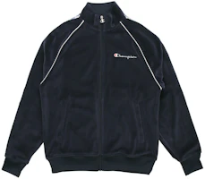 Champion Suede Embroidered Tape Casual Track Jacket Navy Unisex US Edition V4463-550281-031 Champion Suede Embroidered Tape Casual Track Jacket Navy Unisex US Edition V4463-550281-031