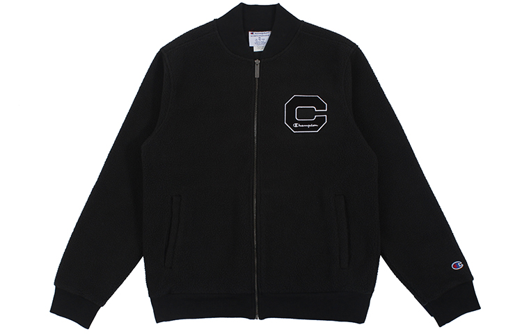 Champion Thick Fleece Zip-Up Baseball Jacket Unisex Black (US Version) V4500-550195-003