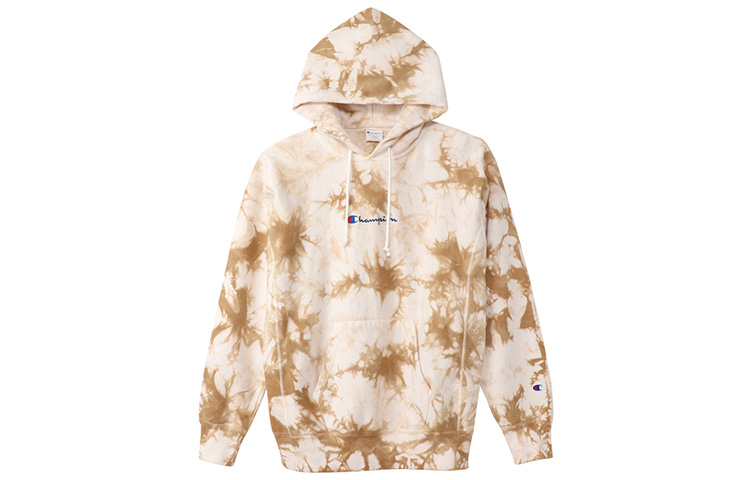 Champion Tie-Dye Small Logo Hoodie Japan Edition Unisex - Khaki C3-S105-M770