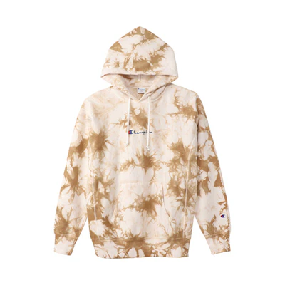 Champion Tie-Dye Small Logo Hoodie Japan Edition Unisex - Khaki C3-S105-M770