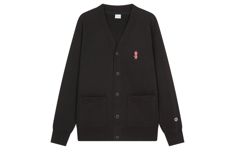 Champion Unisex Casual Rugby Series V-Neck Cardigan with Embroidery (Japan Edition) U4ASWJM38