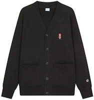 Champion Unisex Casual Rugby Series V-Neck Cardigan with Embroidery (Japan Edition) U4ASWJM38 Champion Unisex Casual Rugby Series V-Neck Cardigan with Embroidery (Japan Edition) U4ASWJM38