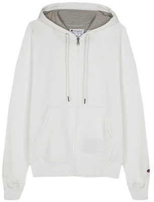 Champion Unisex White Solid Zip-Up Hoodie S0891-407D55-45 Buy Champion Unisex White Solid Zip-Up Hoodie S0891-407D55-45