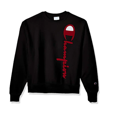 Champion Vertical Logo Fleece Pullover Hoodie Unisex Black (US Version) GF70-Y07954-BKC