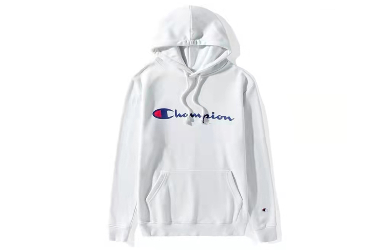 Champion White Cotton Letter Logo Print Sweatshirt (US Version) GF68-Y08069-100
